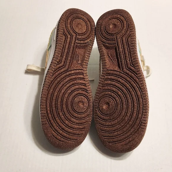 Nike Air Force 1 Low Happy Pineapple Canvas Sneakers Green Size 6 - Picture 9 of 11